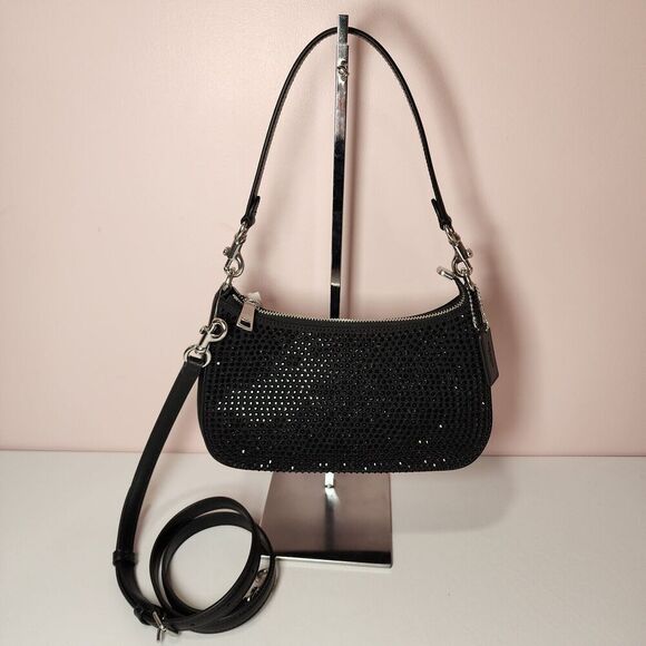 NWT COACH CX214 Teri Crystal 2way Shoulder Bag/Crossbody BLACK - Picture 1 of 6